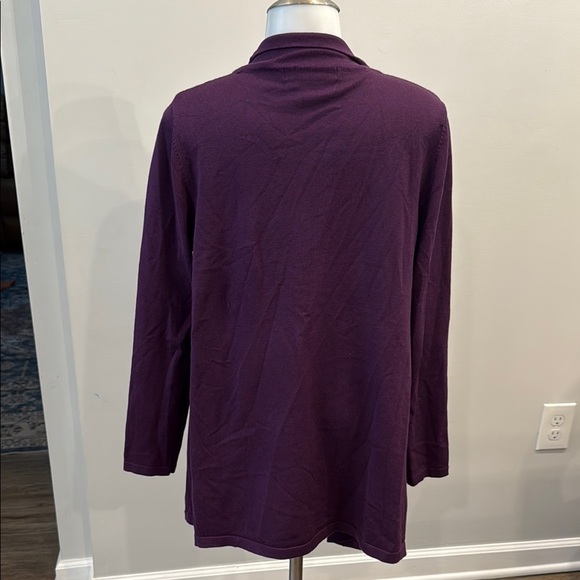 Purple Open Front Cardigan - Picture 4 of 8
